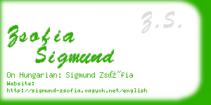 zsofia sigmund business card